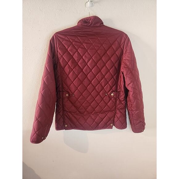 Eddie Bauer Womens Quilted Burgundy Button Lightweight Jacket Size Medium M - Picture 4 of 4